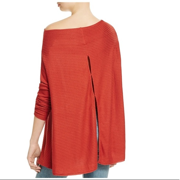 Free People Sweaters - We the Free Lover Ribbed Split Back in Rust